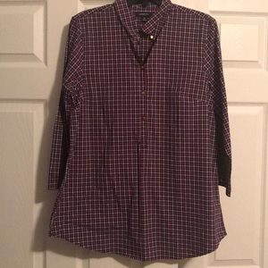 Lands End no iron pullover blouse tunic
